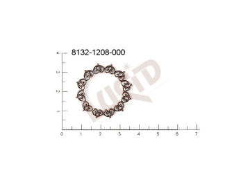 Filigree, fancy shape, round, without  loops 29.0mm