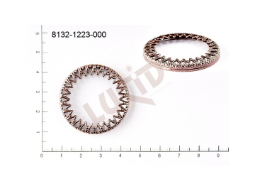 Filigree, fancy shape, round, without  loops 35.0mm