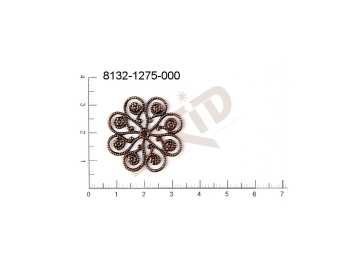 Filigree, stamped shape, (round), 30x30mm, cut-out