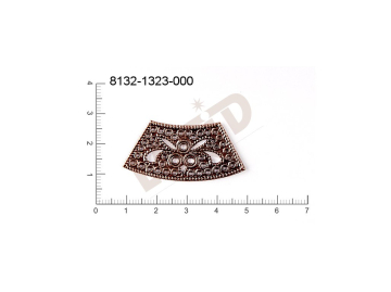 Filigree, fancy shape, other , without  loops  40.0x20.0mm