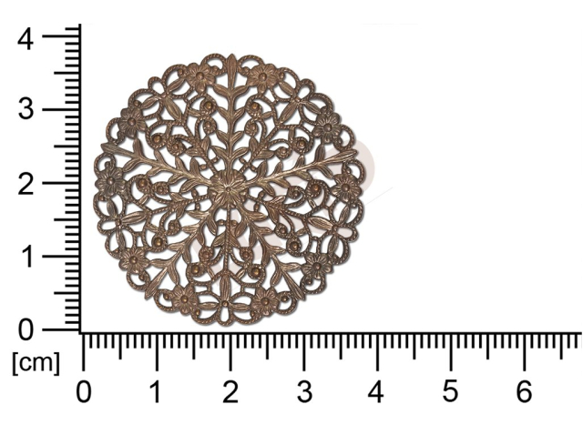 Filigree, fancy shape, round, without  loops 