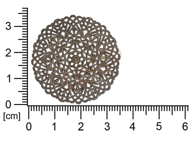 Filigree, fancy shape, round, without  loops 