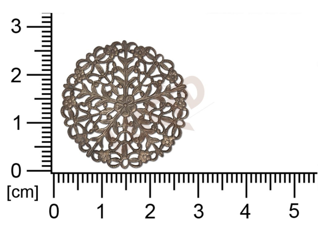 Filigree, fancy shape, round, without  loops 