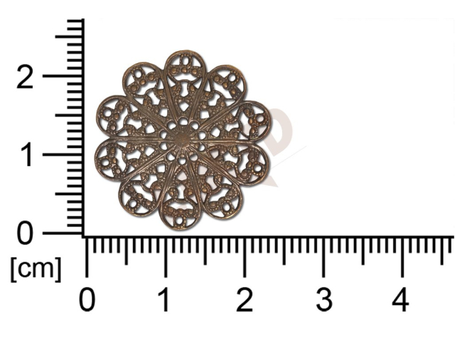 Filigree, fancy shape, round, without  loops 