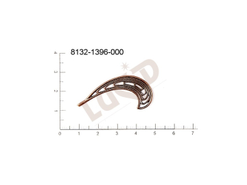 Filigrán, tvarový výlisek, rostlinné motivy lístečky bez oček  40.0x15.0mm