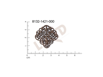 Filigree, fancy shape, other , without  loops 29.0x29.0mm