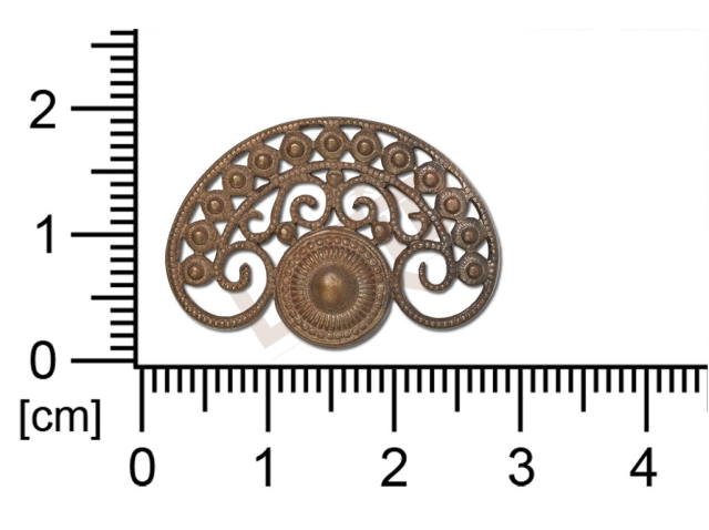 Filigrán, tvarový výlisek, ostatní, bez oček , prořezávaný 27.0x18.0mm