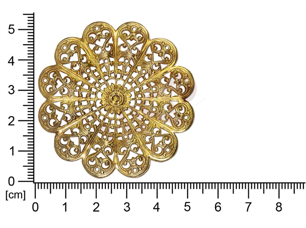 Filigree, fancy shape, round, without  loops 