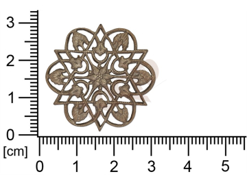 Filigree, fancy shape, round, without  loops 