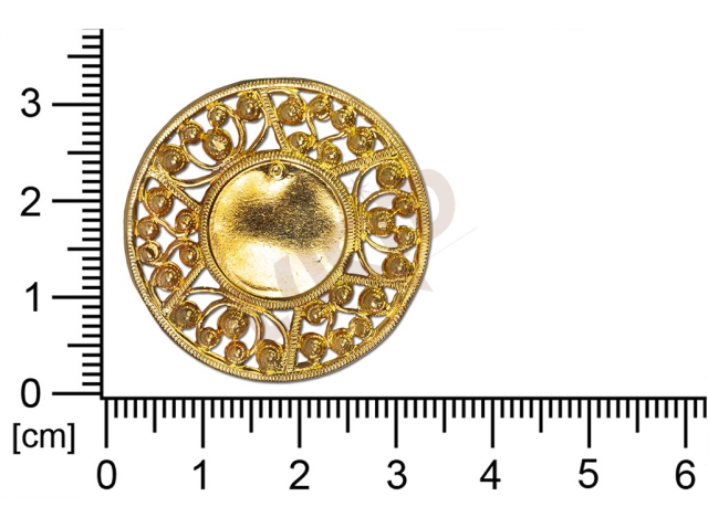 Filigree, fancy shape, round, without  loops 32.0mm