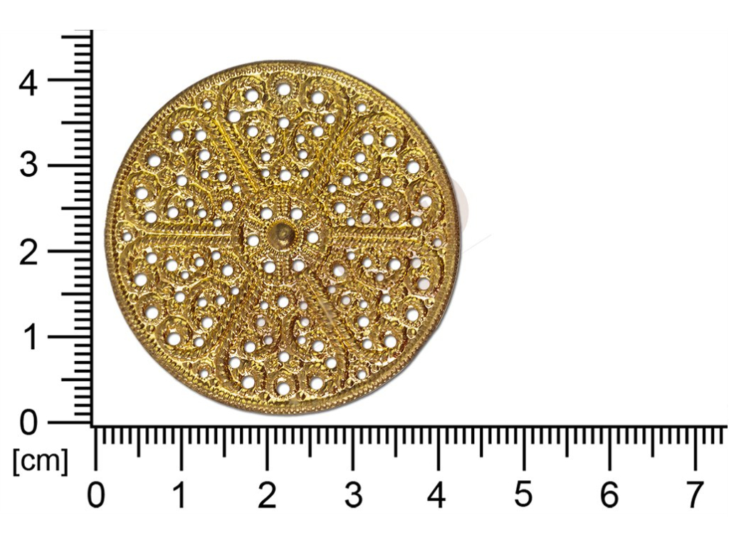 Filigree, fancy shape, round, without  loops 41.0mm