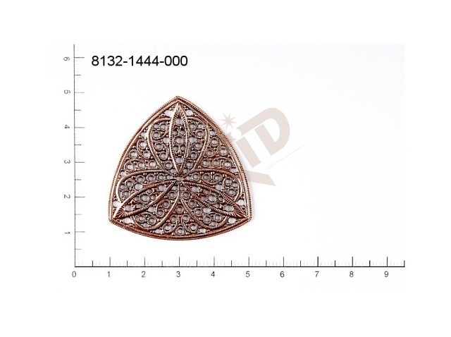 Filigree, fancy shape, other , without  loops  42.0x42.0mm