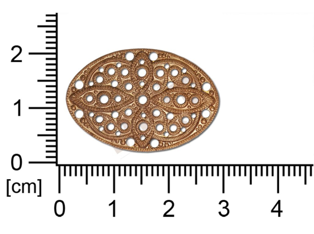 Filigree, fancy shape, oval, without  loops 