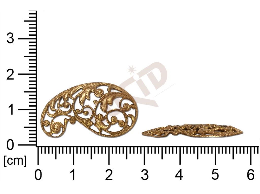 Filigrán, tvarový výlisek, ostatní, bez oček , prořezávaný, 28.0x16.0mm