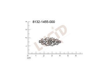 Filigrán, tvarový výlisek, ostatní, bez oček , prořezávaný 27.0x11.0mm