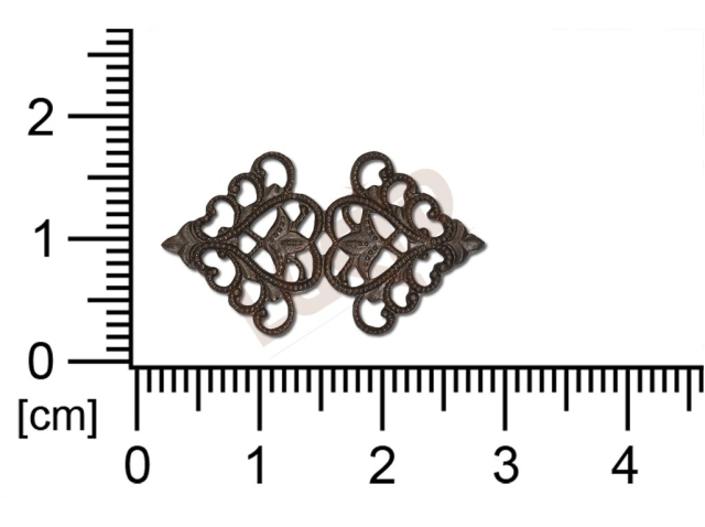 Filigrán, tvarový výlisek, ostatní, bez oček , prořezávaný 27.0x15.0mm