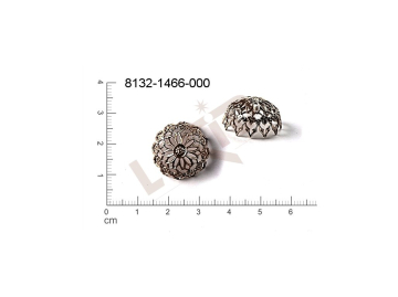 Filigree, fancy shape, round, without  loops 19.0mm