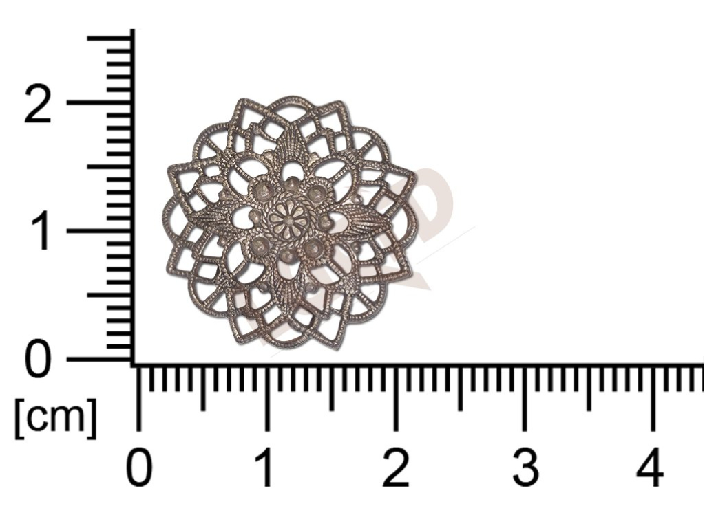 Filigree, fancy shape, round, without  loops 