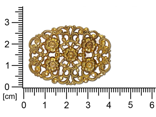 Filigree, fancy shape, oval, without  loops 