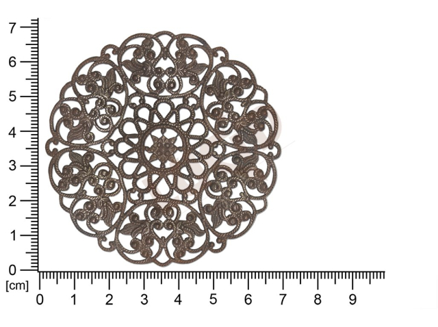 Filigree, fancy shape, round, without  loops 