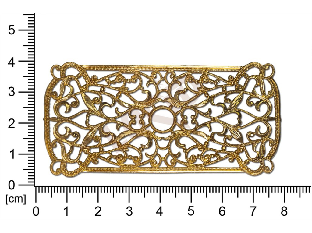 Filigree, fancy shape, quadrangle, without  loops 