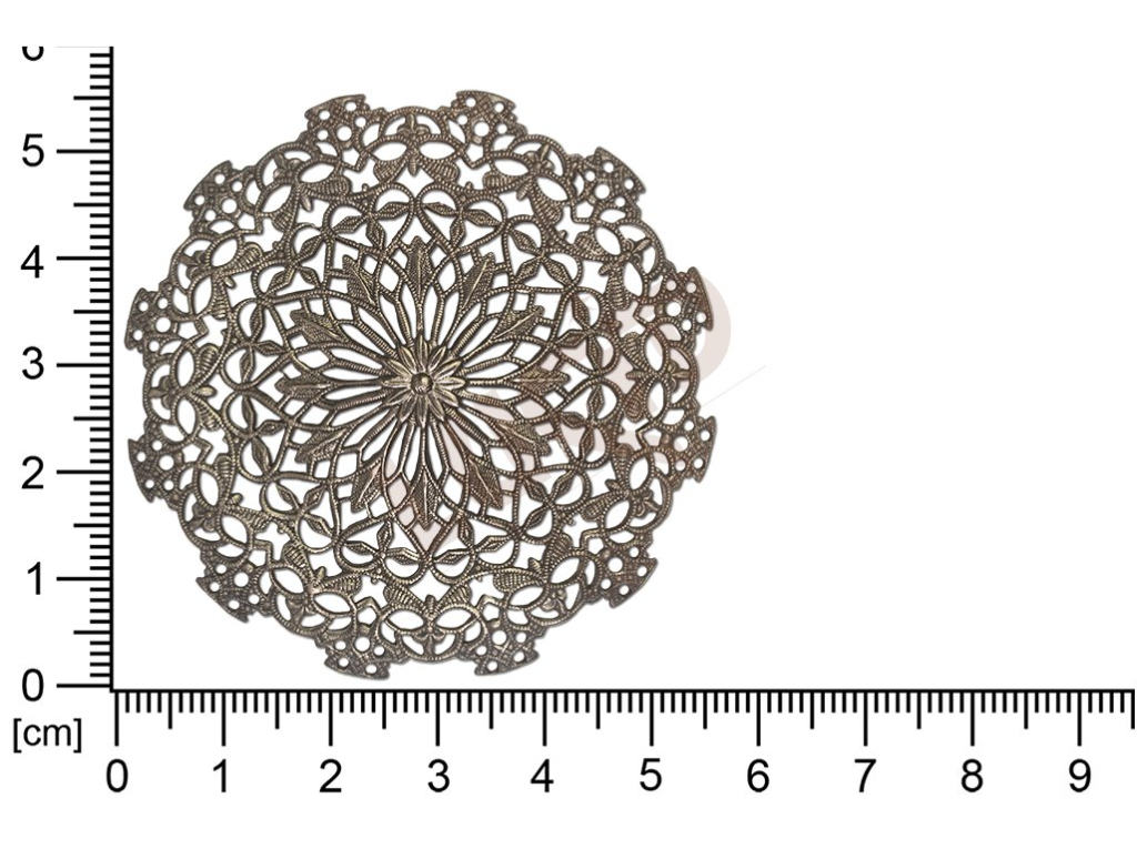 Filigree, fancy shape, round, without  loops 