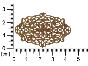 Filigree, fancy shape, oval, without  loops 