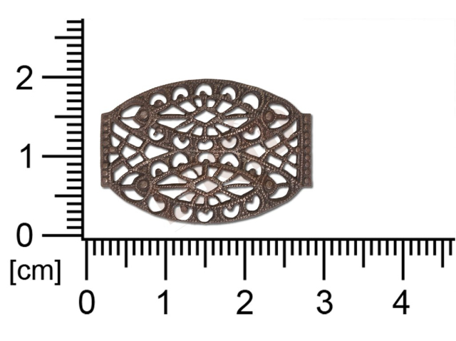 Filigrán, tvarový výlisek, ostatní bez oček  27.0x18.0mm