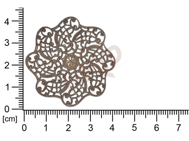 Filigree, fancy shape, round, without  loops 