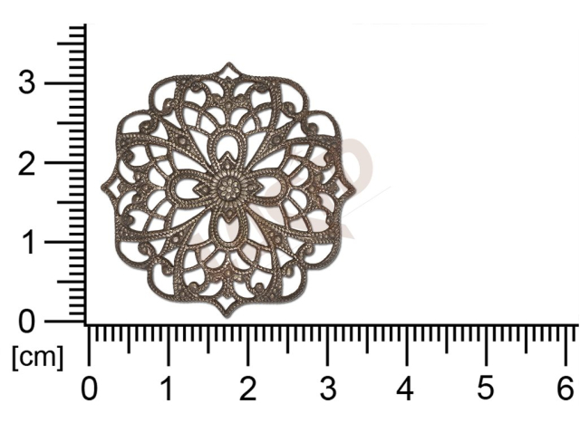 Filigree, fancy shape, round, without  loops 