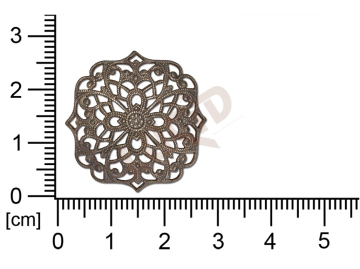 Filigree, fancy shape, round, without  loops 