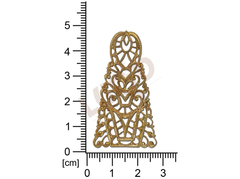 Filigrán, tvarový výlisek, ostatní bez oček  prořezávaný 46.0x25.0mm