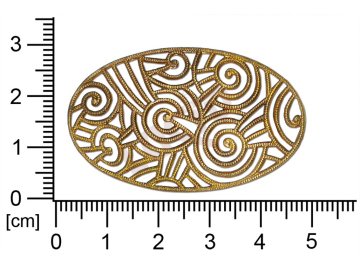 Filigree, fancy shape, oval, without  loops 