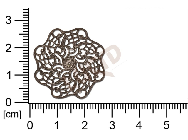 Filigree, fancy shape, round, without  loops 