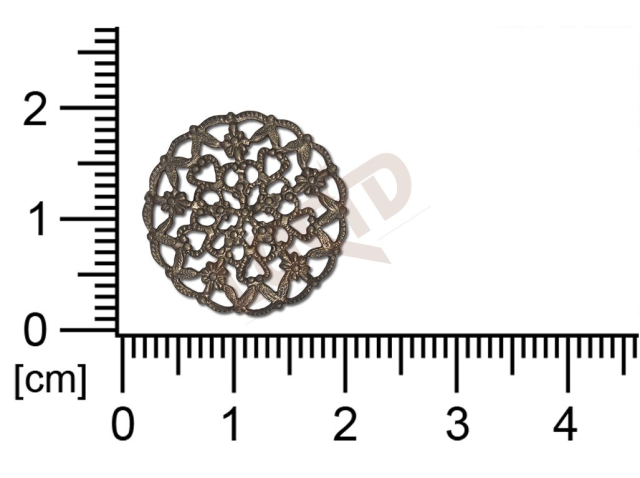 Filigree, fancy shape, round, without  loops 