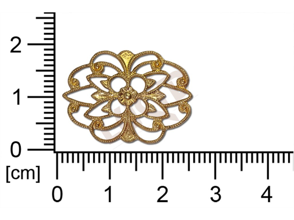 Filigree, fancy shape, oval, without  loops 