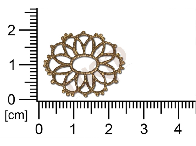 Filigree, fancy shape, oval, without  loops 