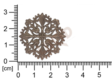 Filigree, fancy shape, round, without  loops , cut-out