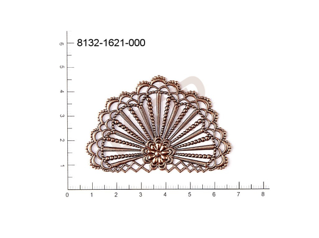 Filigree, fancy shape, fans, without  loops, cut-out