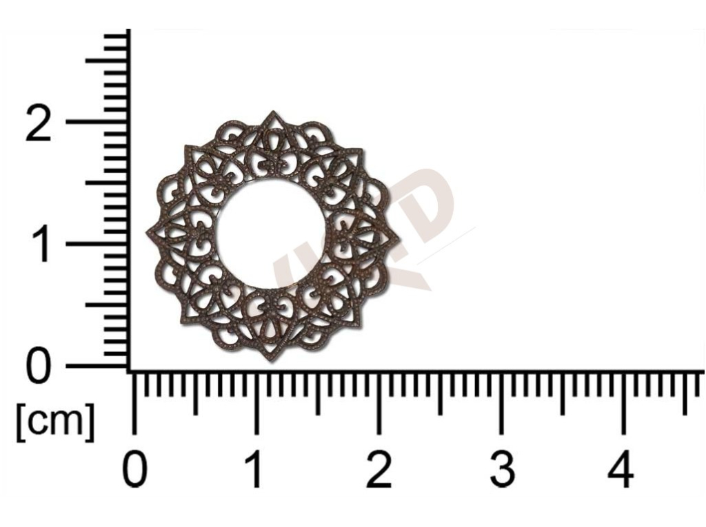 Filigree, fancy shape, round, without  loops , cut-out