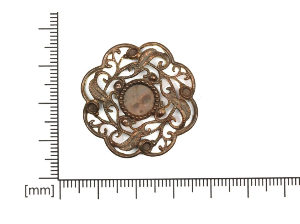 Filigree, fancy shape, round, without  loops , cut-out