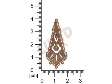 Filigrán, tvarový výlisek, slza se 4 očky  prořezávaný 39.0x17.0mm