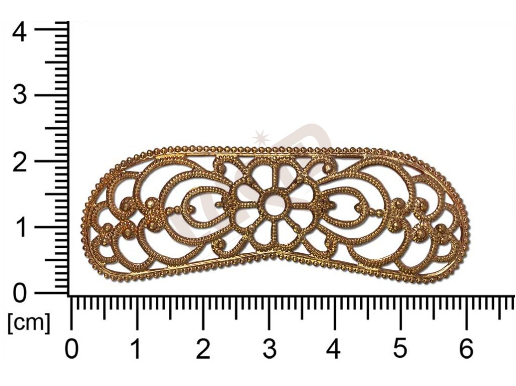 Filigrán, tvarový výlisek, ostatní bez oček  prořezávaný 59.0x20.0mm