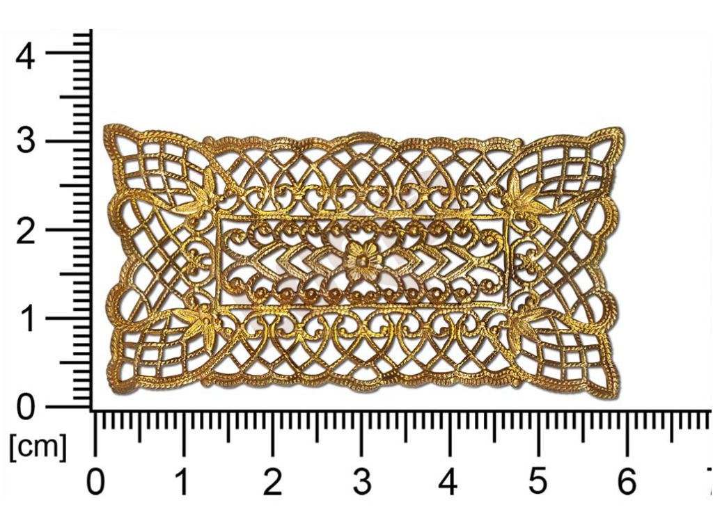 Filigree, fancy shape, quadrangle, without  loops 