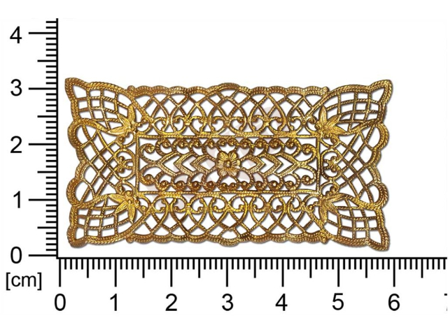 Filigree, fancy shape, quadrangle, without  loops 