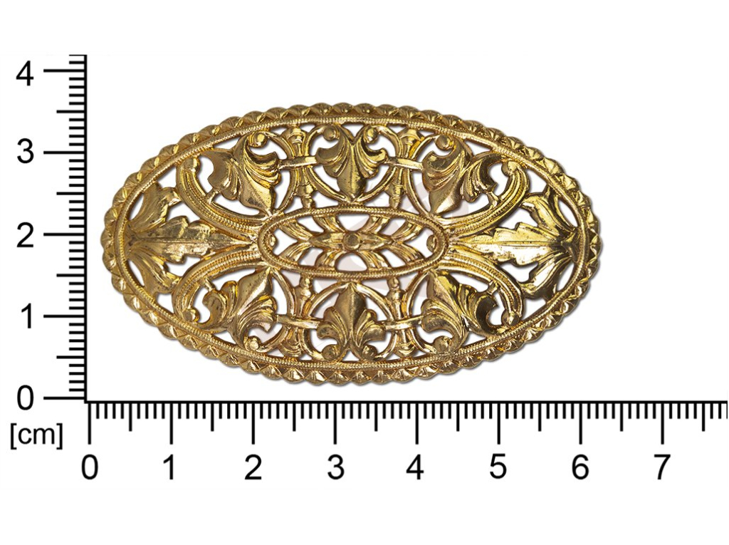 Filigree, fancy shape, oval, without  loops 