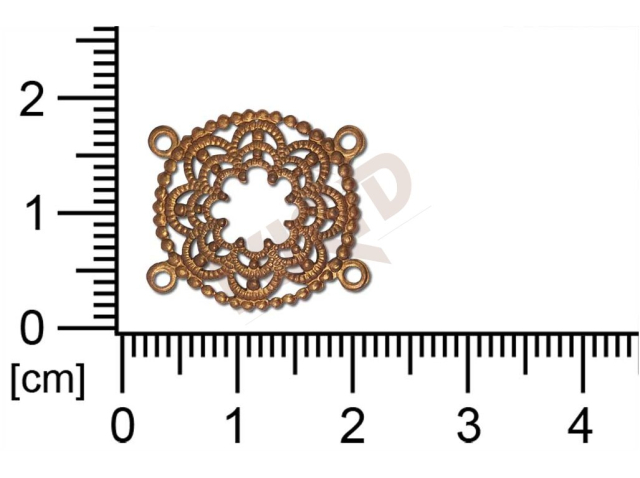 Filigree, fancy shape, round, with 4 loops , cut-out