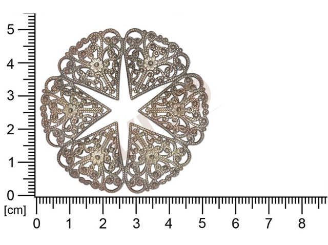 Filigree, fancy shape, round, without  loops , cut-out