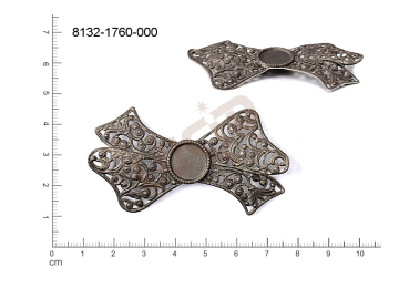 Filigree, fancy shape, ribbons, without  loops , cut-out 64x34mm