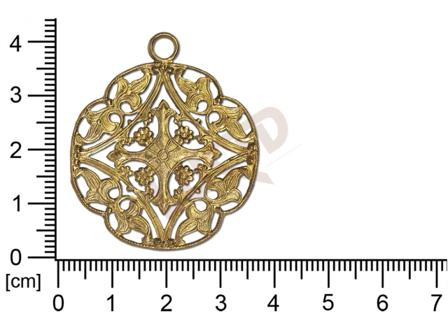 Filigree, fancy shape, round, with 1 loops , cut-out